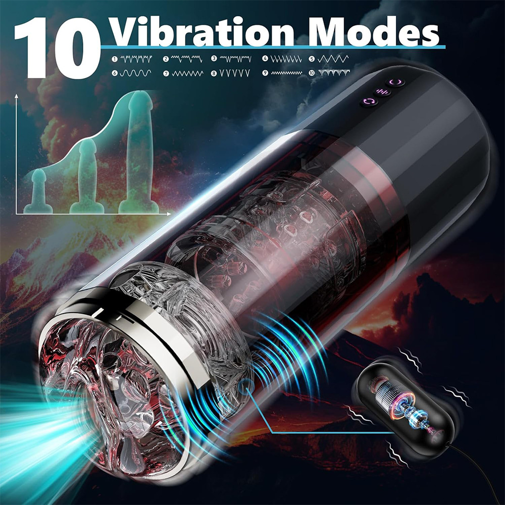 Whirlwind Electric Men's Telescopic Masturbator 10 Frequency Impact Male Exercise Device Adult Sex Products:圖片 4