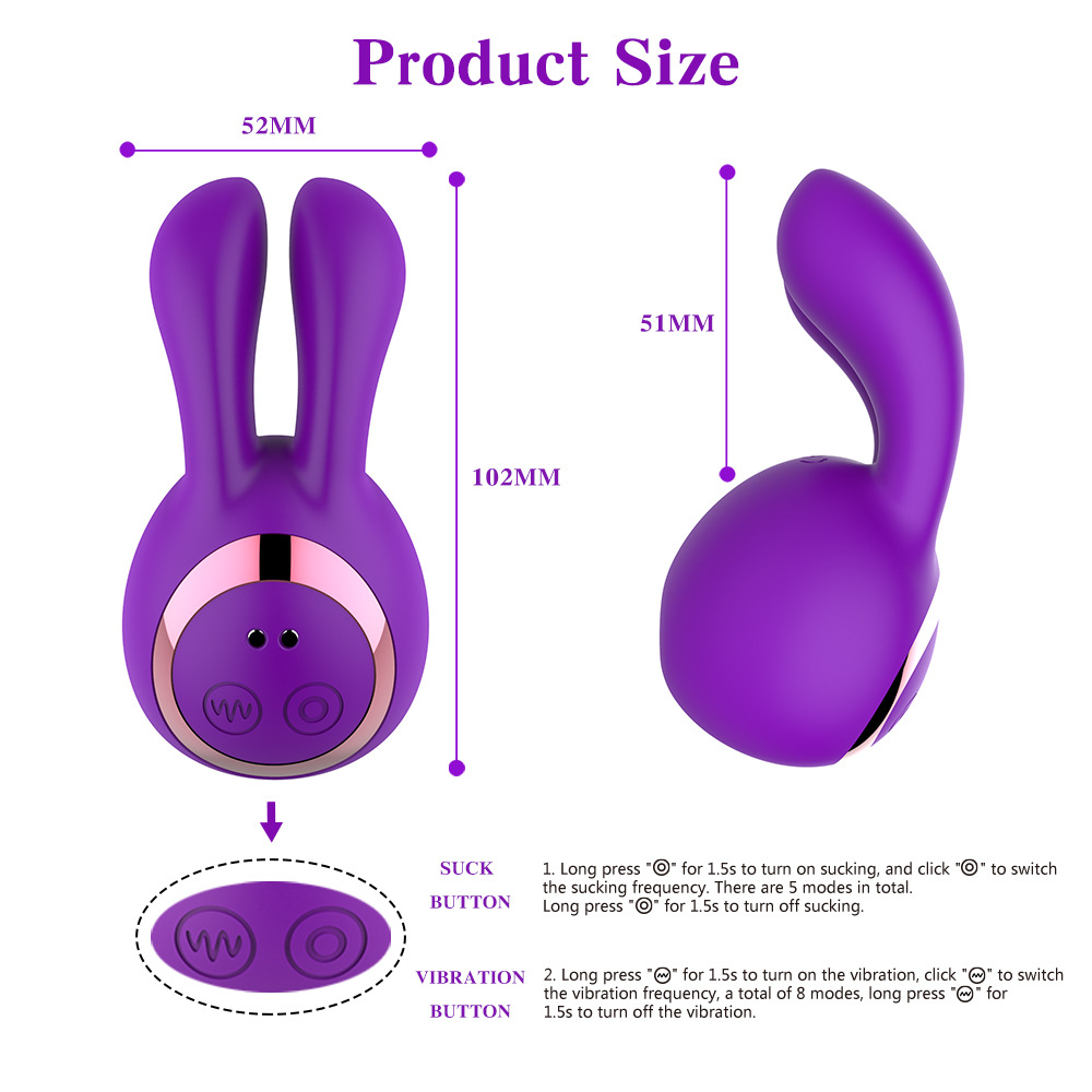Best friend Bonnie Rabbit 5-frequency sucking 8-frequency vibration female masturbation vibrator adult sex toy:圖片 2