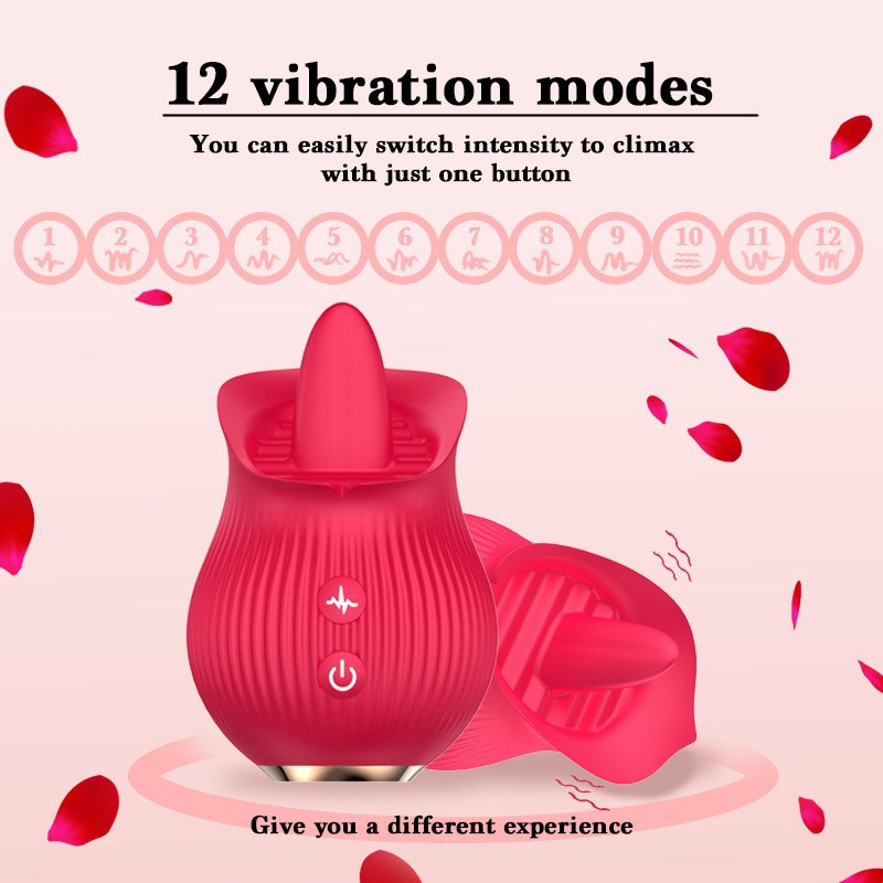 Rose Tongue Licking Vibration Jumping Egg Female Masturbator Flirting Sex Products:圖片 3