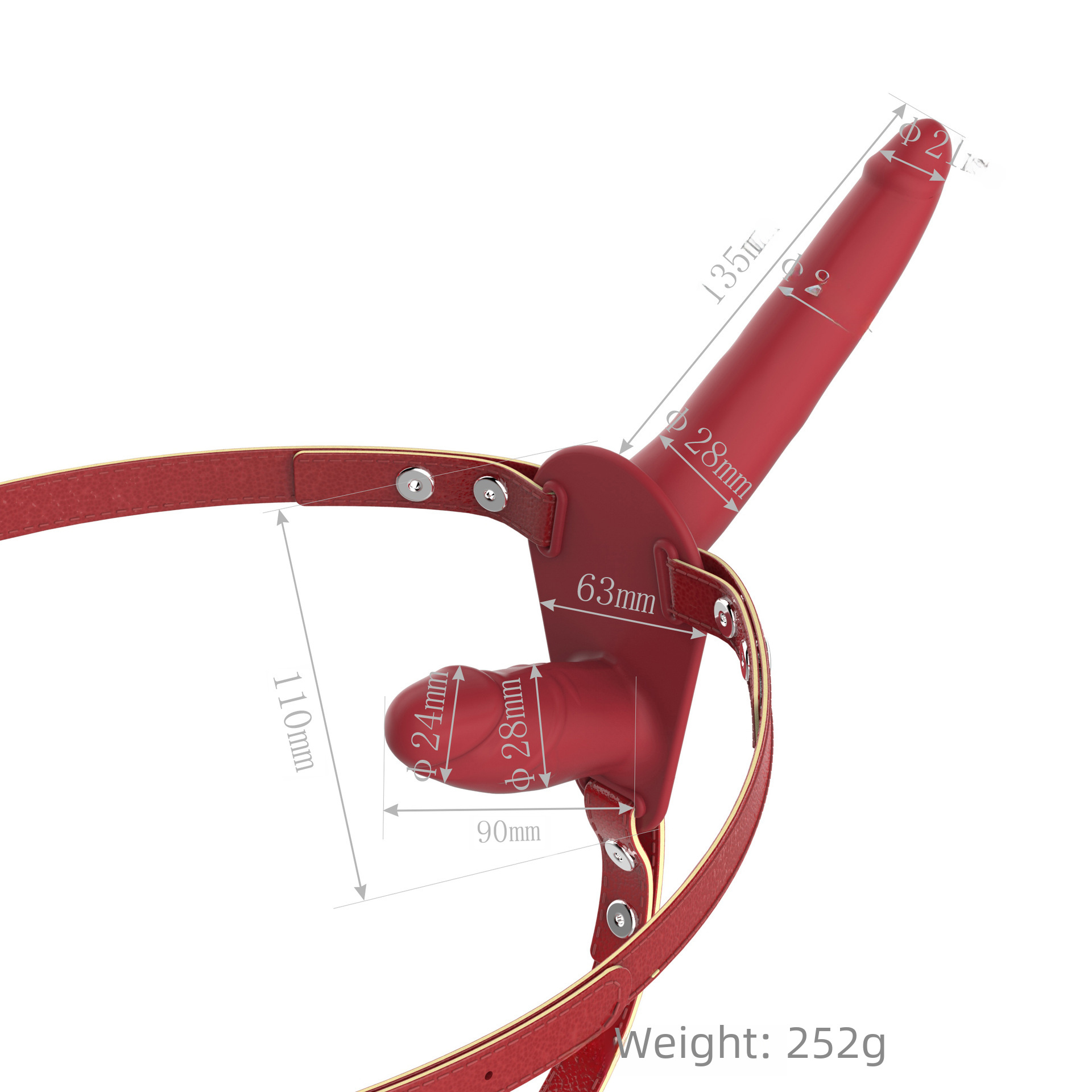 Girl wearing solid dildo couple sex toys, Yangting pants, cross-border adult sex toys:圖片 2