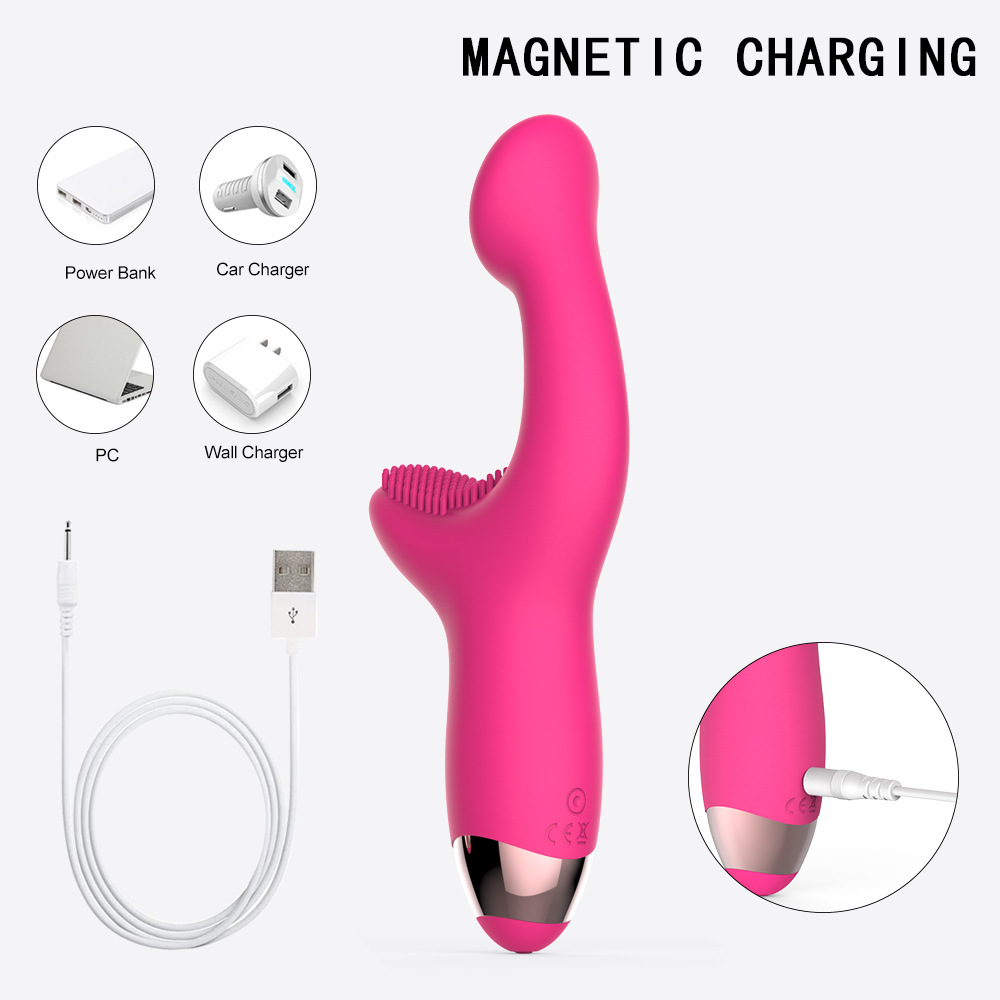 Charging Dual Shock 10 Frequency Brush Vibration Rod Finger Silicone Female Vibration Rod High Quality Suitable:圖片 5